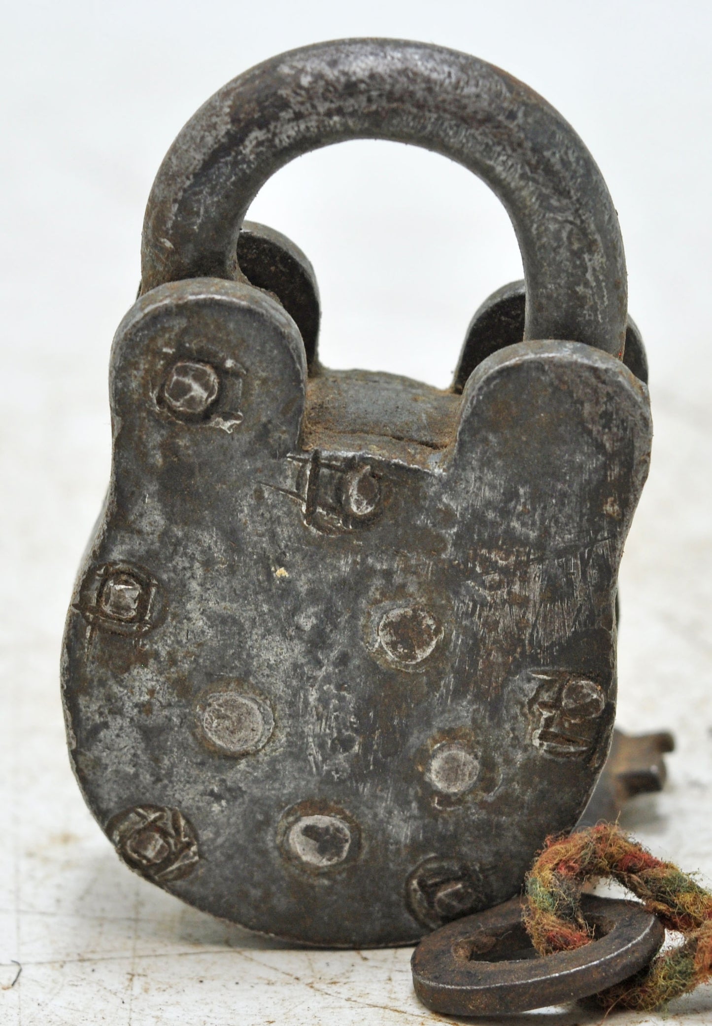 Antique Iron Levers System Pad Lock With Key Original Old Hand Crafted Working