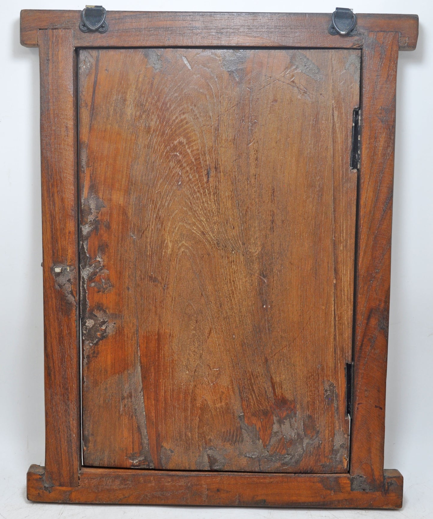 Antique Wooden Wall Décor Window Panel With Frame Original Old Hand Carved