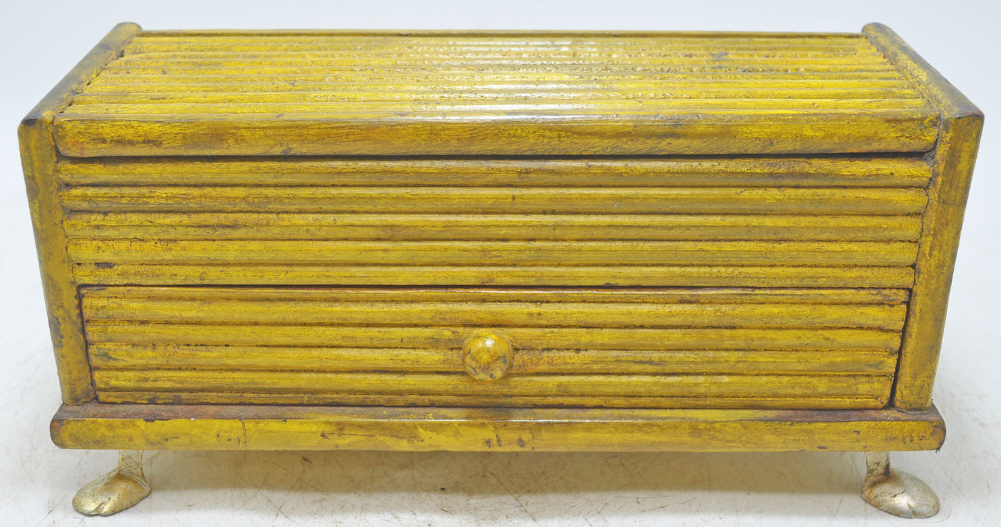 Vintage Wooden 1 Drawer Storage Box Original Old Hand Crafted