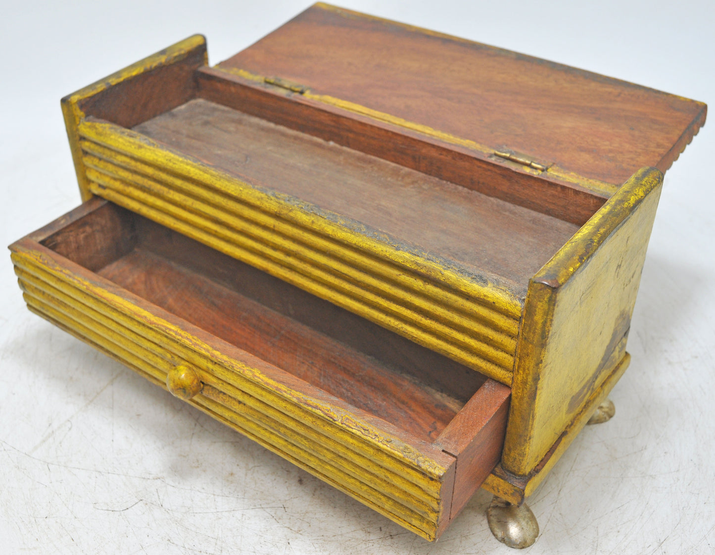 Vintage Wooden 1 Drawer Storage Box Original Old Hand Crafted