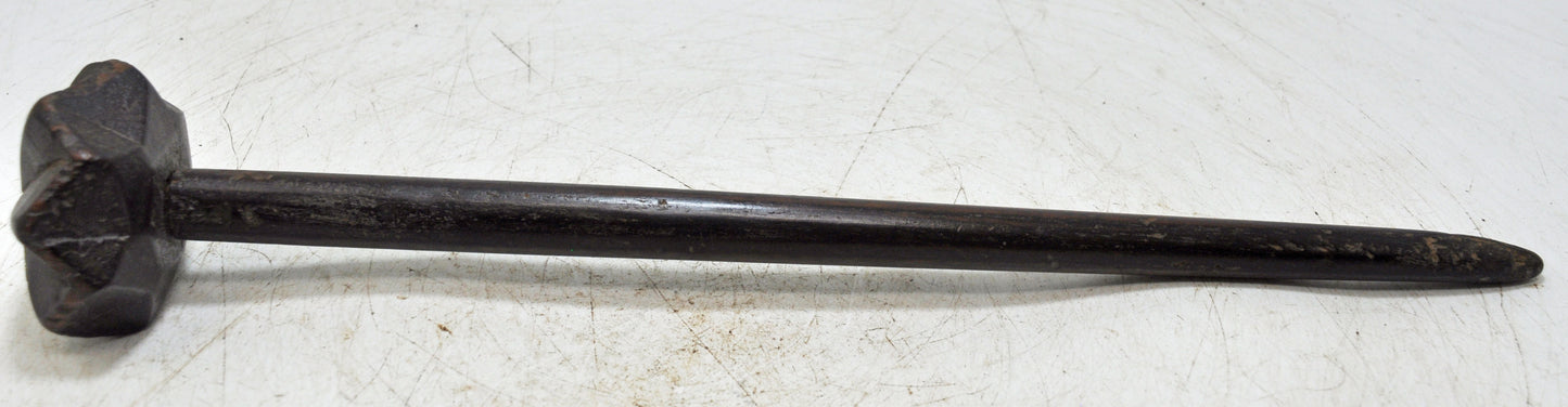 Antique Wooden Kitchenware Mixing Stick Original Old Hand Carved