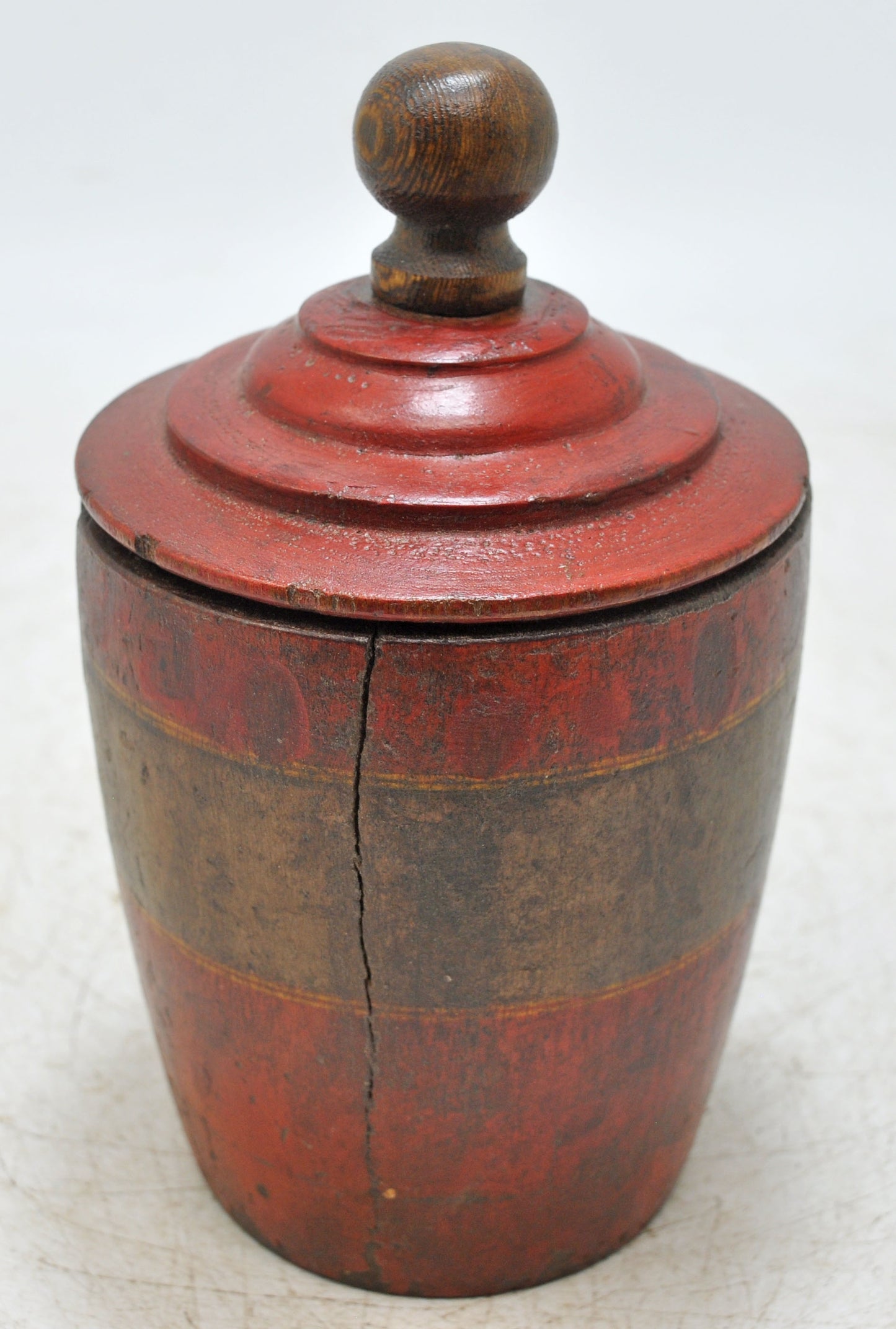 Antique Wooden Small Kum Kum Powder Tika Box Original Old Hand Carved
