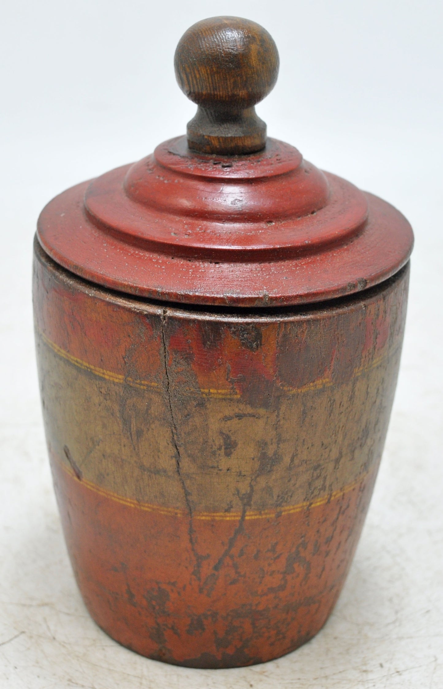 Antique Wooden Small Kum Kum Powder Tika Box Original Old Hand Carved