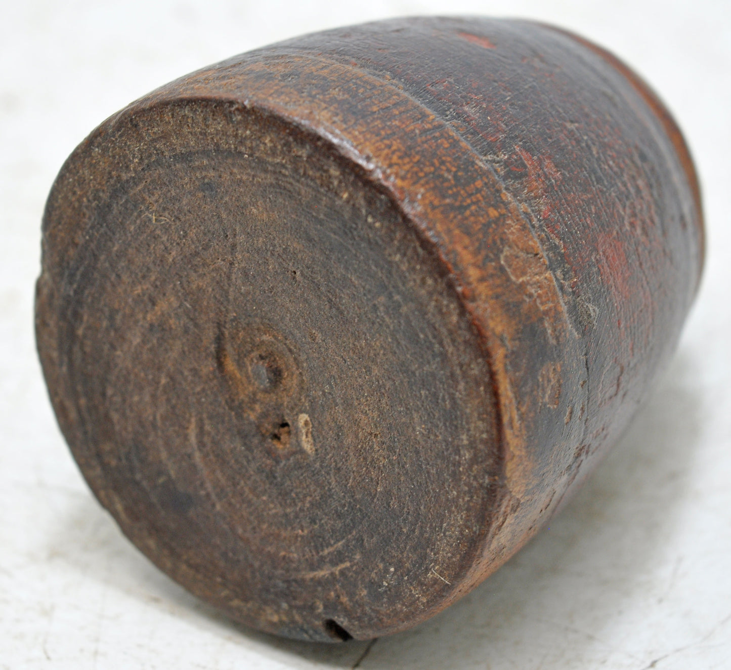 Antique Wooden Small Kum Kum Powder Tika Box Original Old Hand Carved