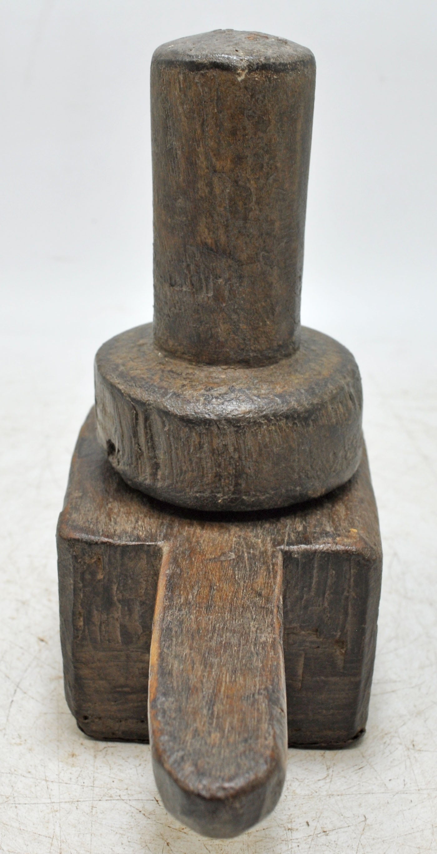 Antique Wooden Kitchenware Juicer Original Old Hand Carved