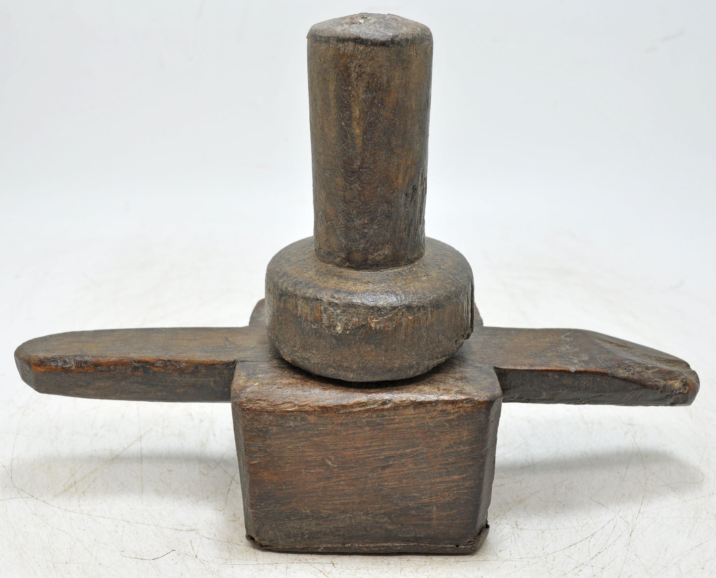 Antique Wooden Kitchenware Juicer Original Old Hand Carved