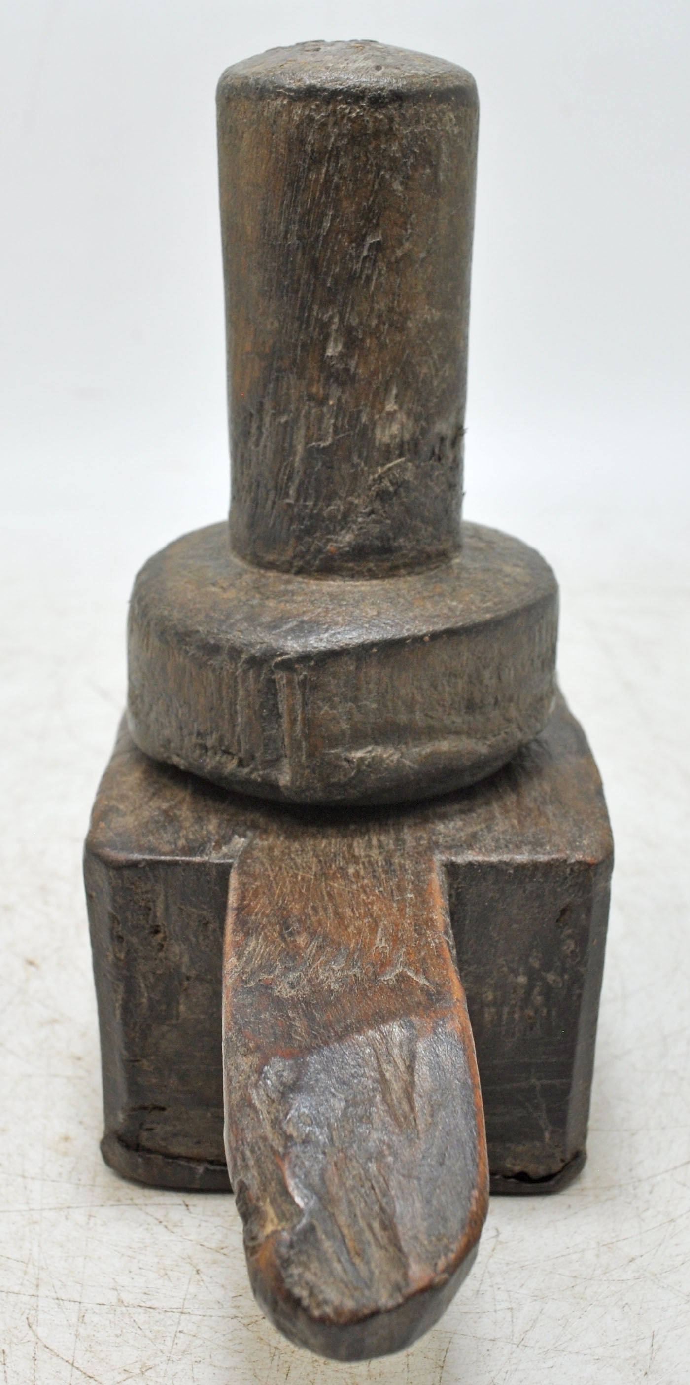 Antique Wooden Kitchenware Juicer Original Old Hand Carved