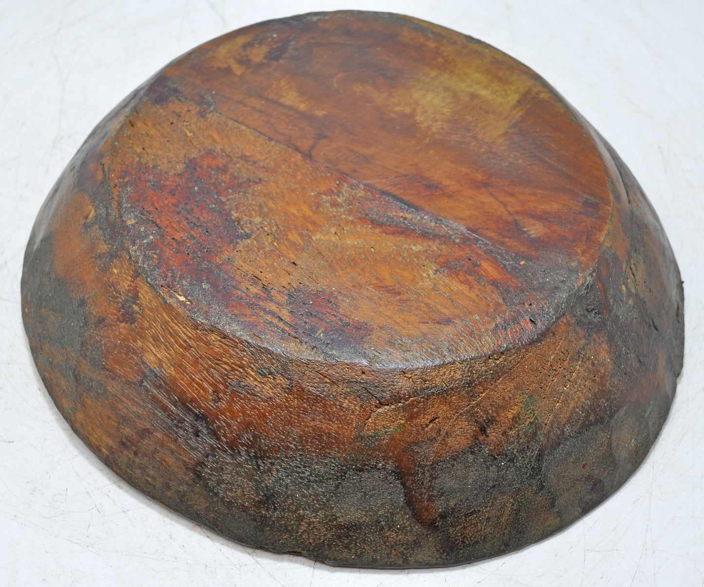 Antique Wooden Dough Kneading Parat Bowl Original Old Hand Carved