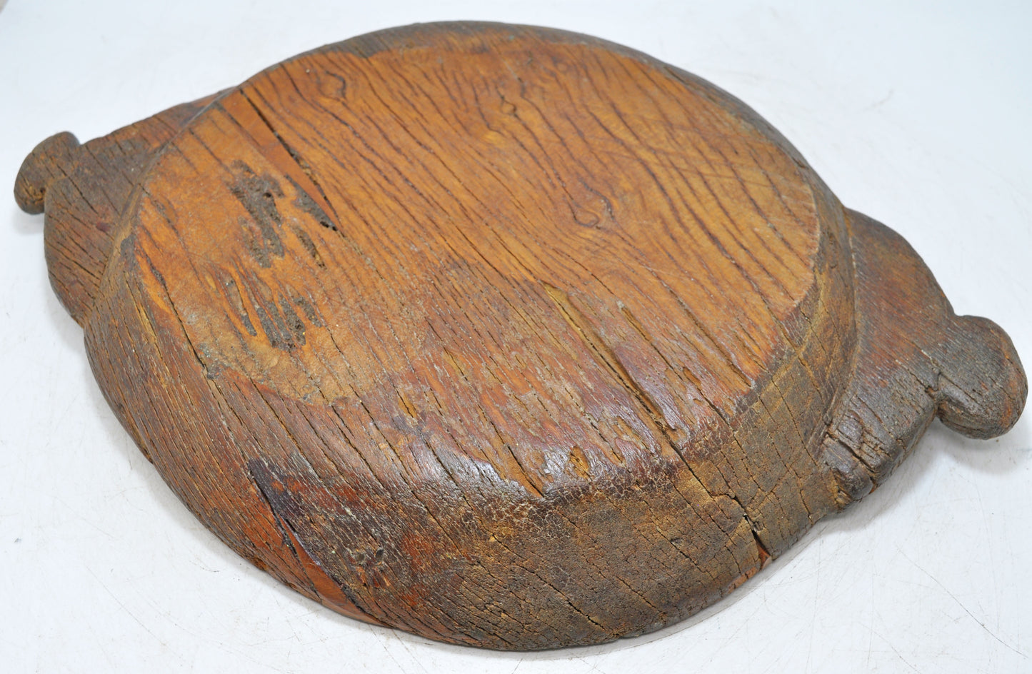 Antique Wooden Dough Kneading Parat Bowl Original Old Hand Carved