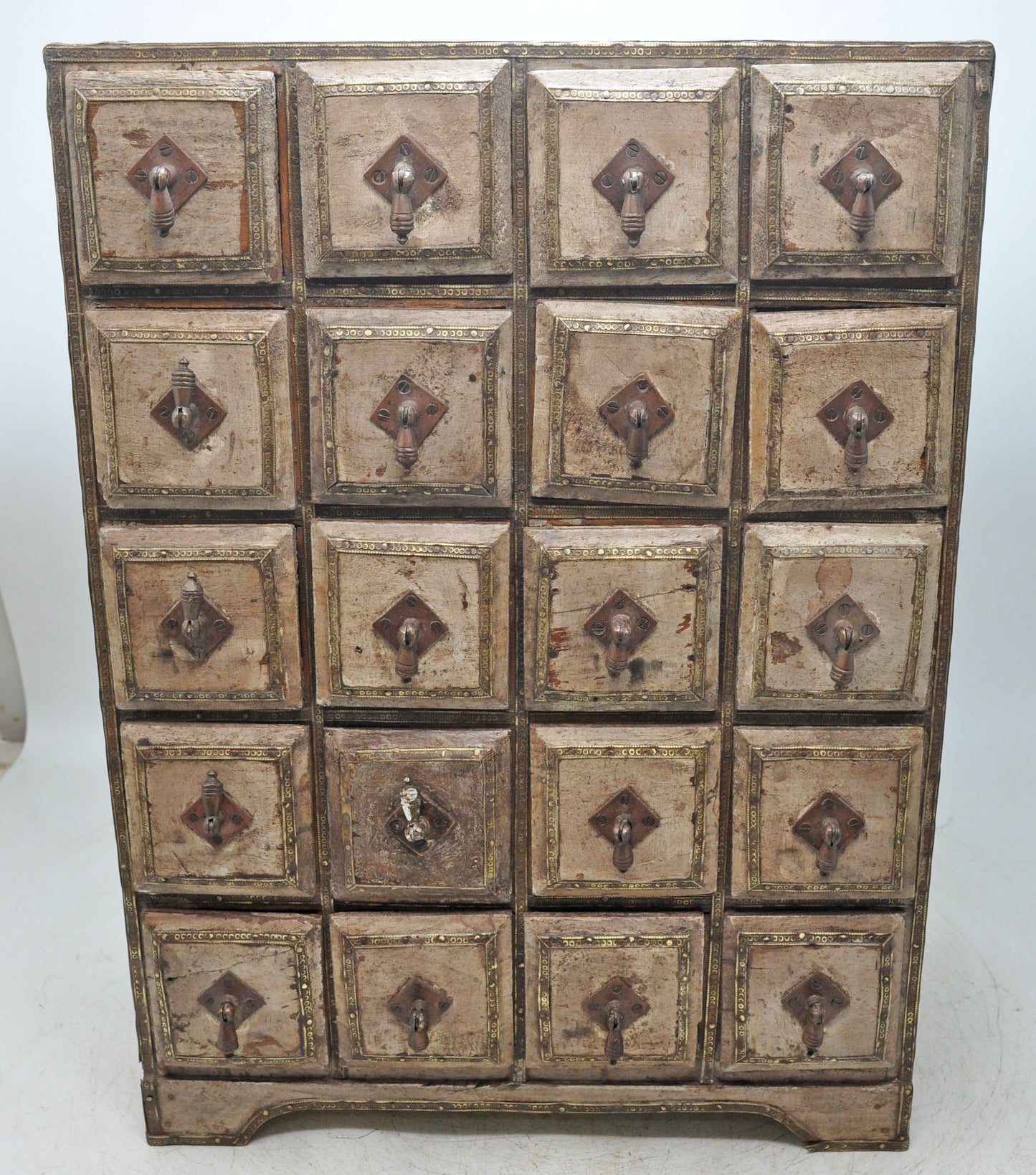 Vintage Wooden Fine Drawers Storage Box Original Old Hand Crafted