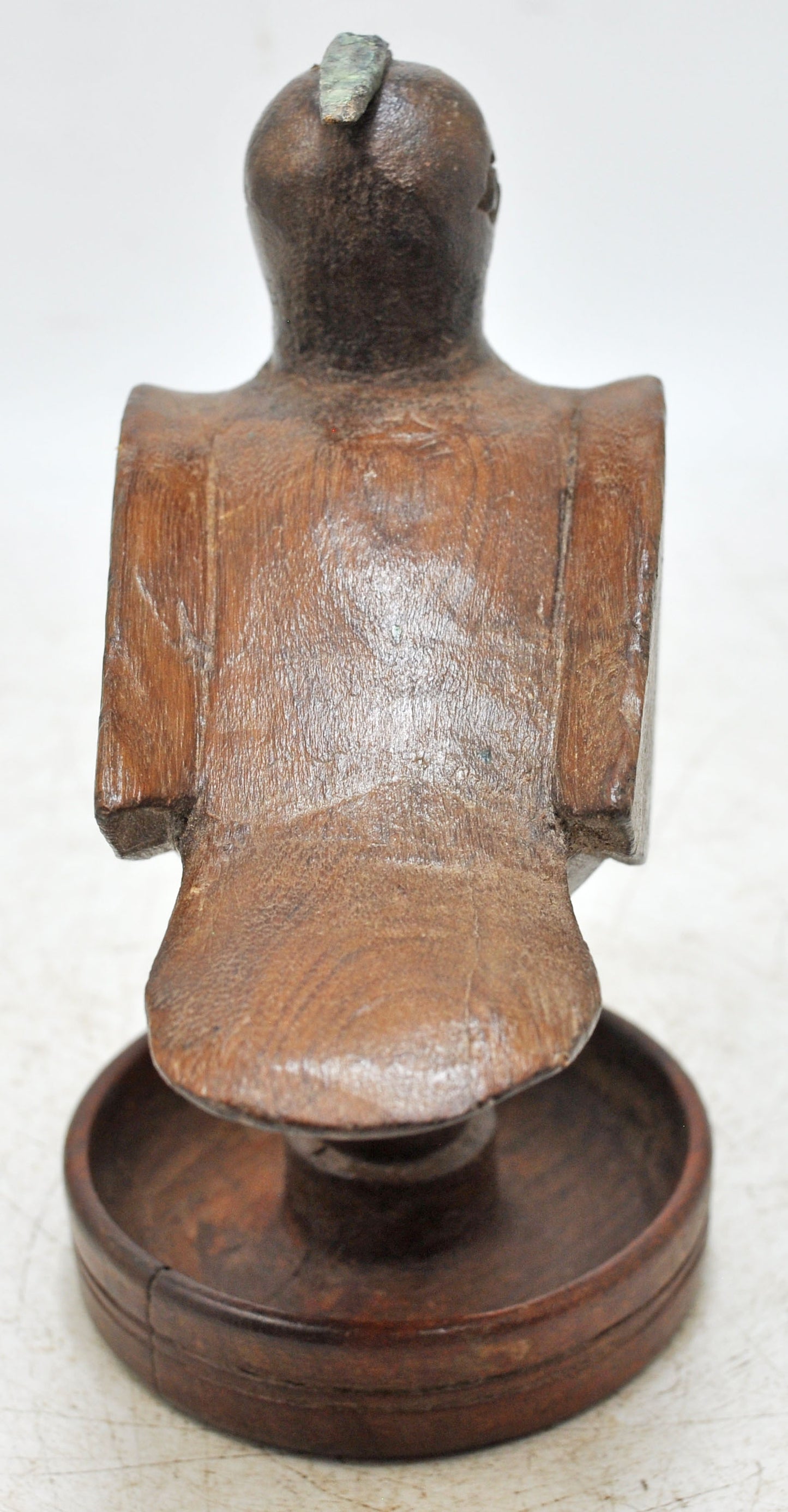 Vintage Wooden Bird Figurine Original Old Hand Carved