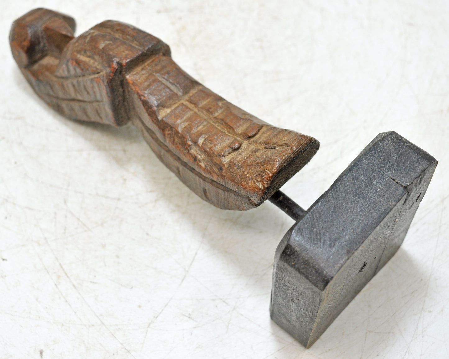 Antique Wooden Bird Parrot Figurine Original Old Hand Carved