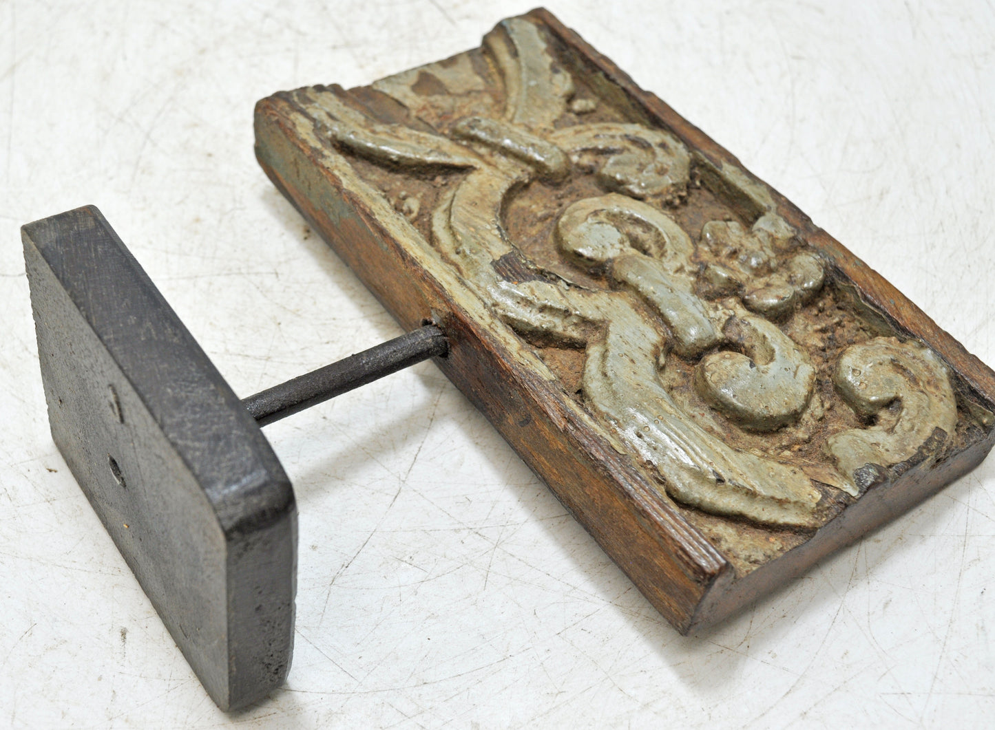 Antique Wooden Floral Carving Panel Plaque Original Old Fine Hand Carved