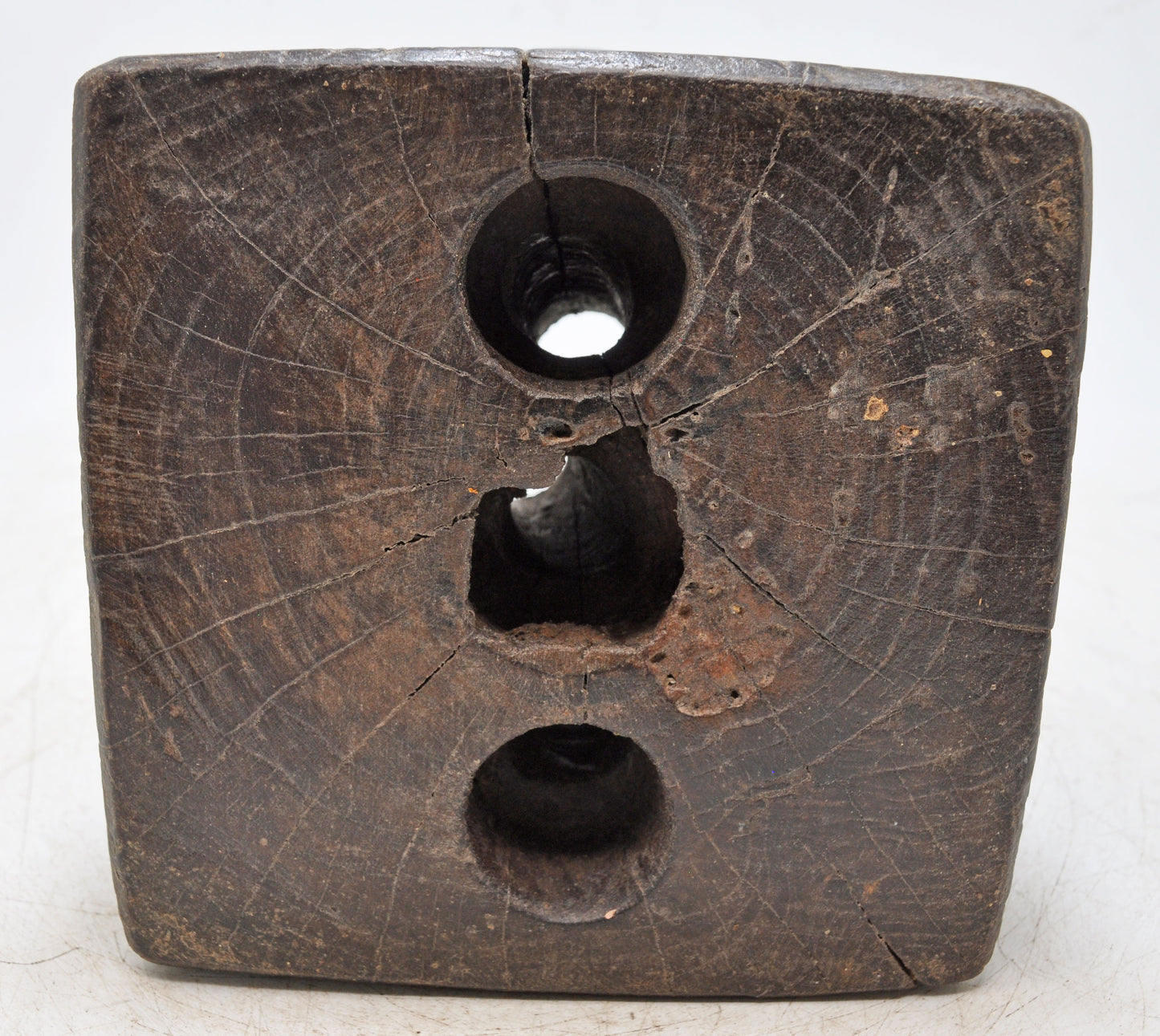 Antique Wooden Agricultural Seed Holder Bijni Original Old Hand Carved