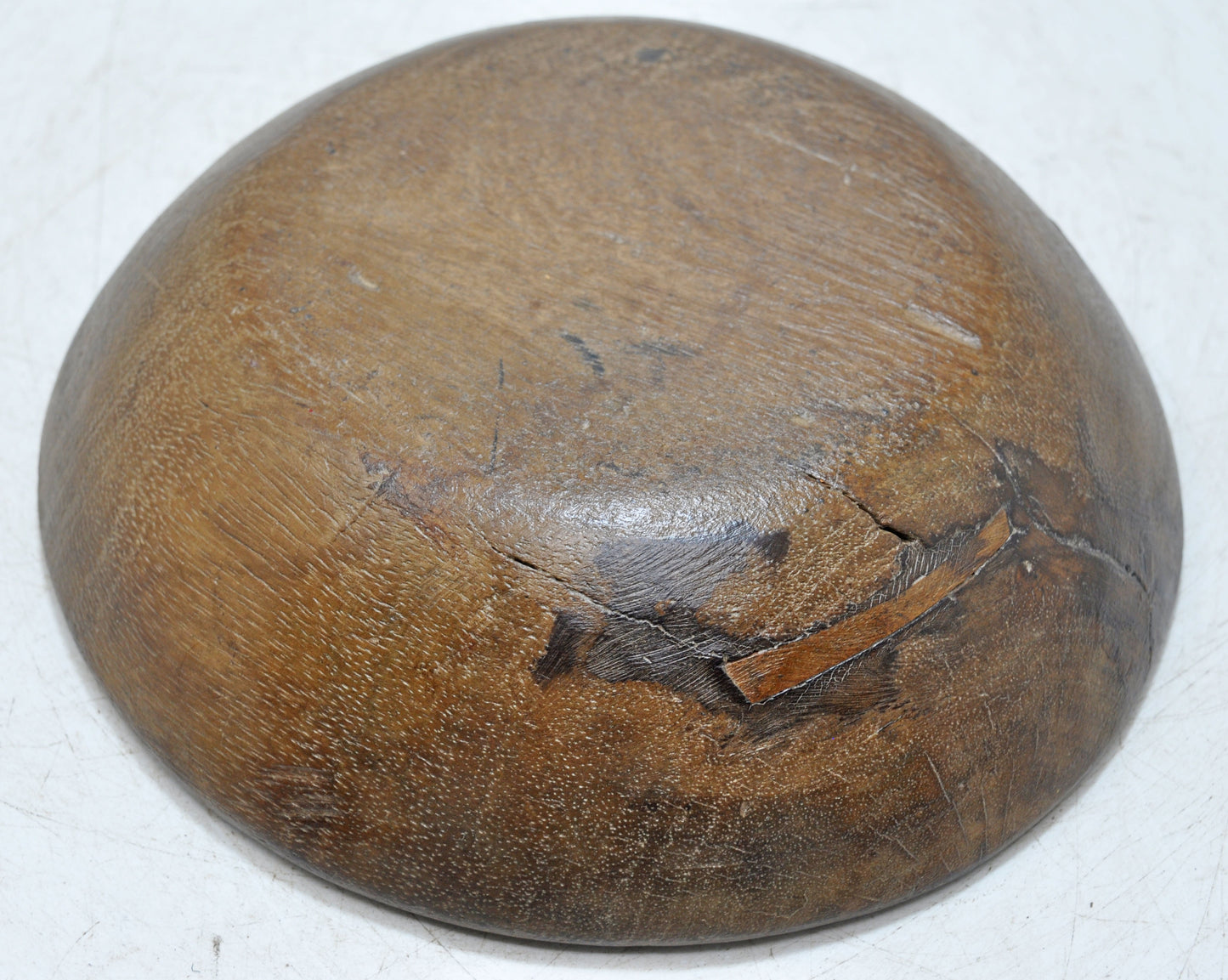 Antique Wooden Dough Kneading Parat Bowl Original Old Hand Carved