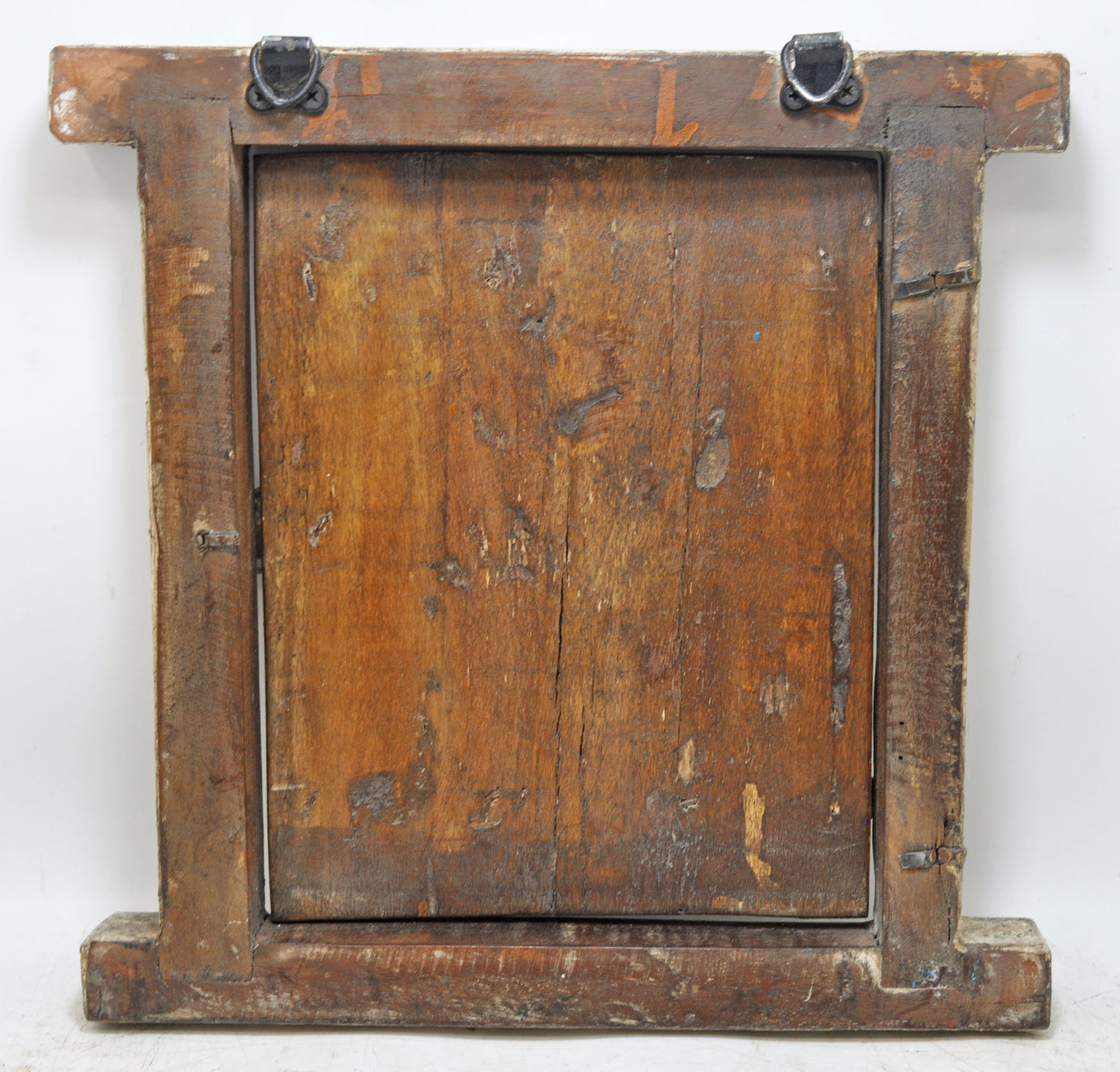 Antique Wooden Wall Décor Small Window Original Old Hand Crafted New Painted