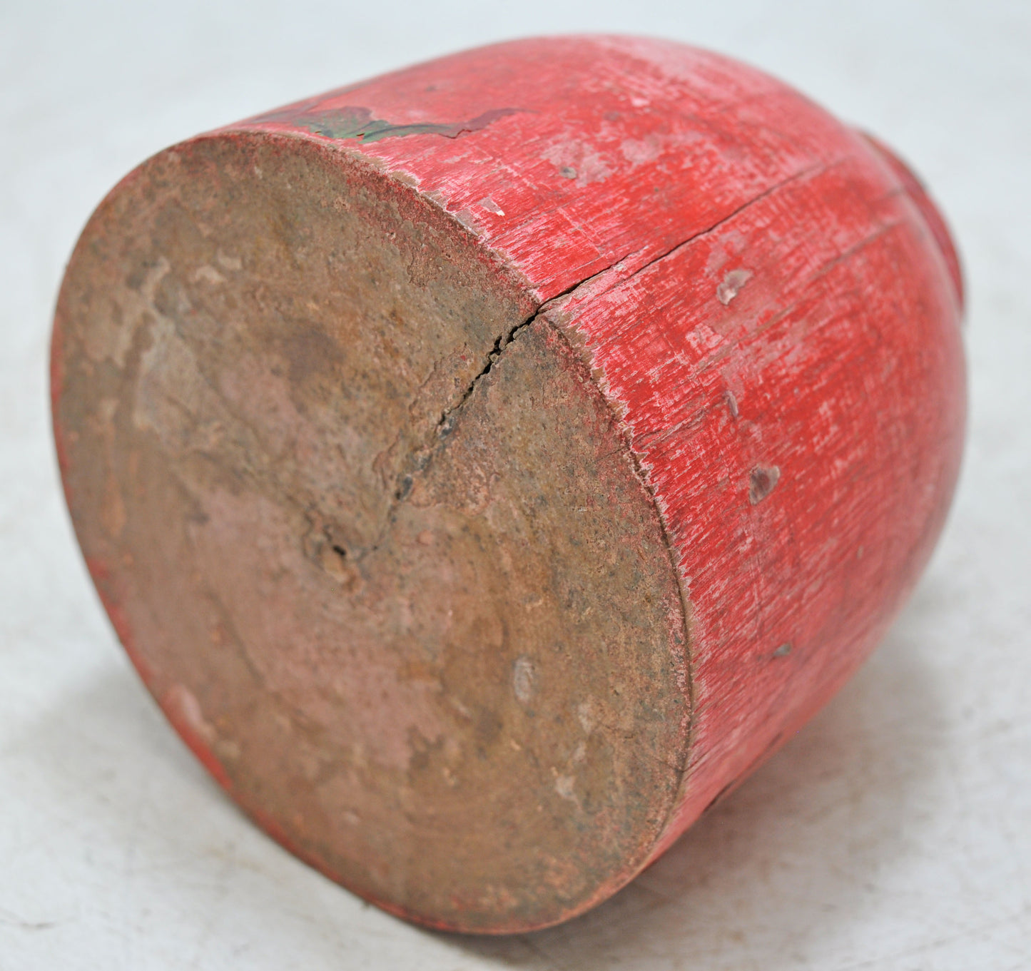 Vintage Wooden Grain Measurement Paili Pot Original Old Hand Carved