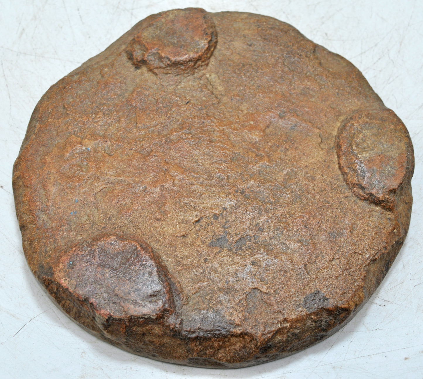 Antique Sand Stone Round Chapati Bread Rolling Plate Original Old Hand Carved