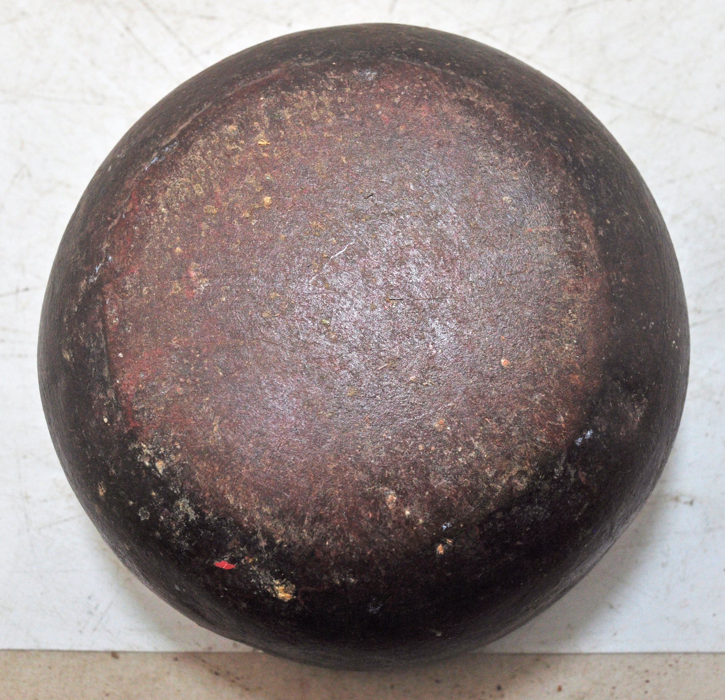 Antique Sand Stone Round Curry Bowl Original Old Hand Carved