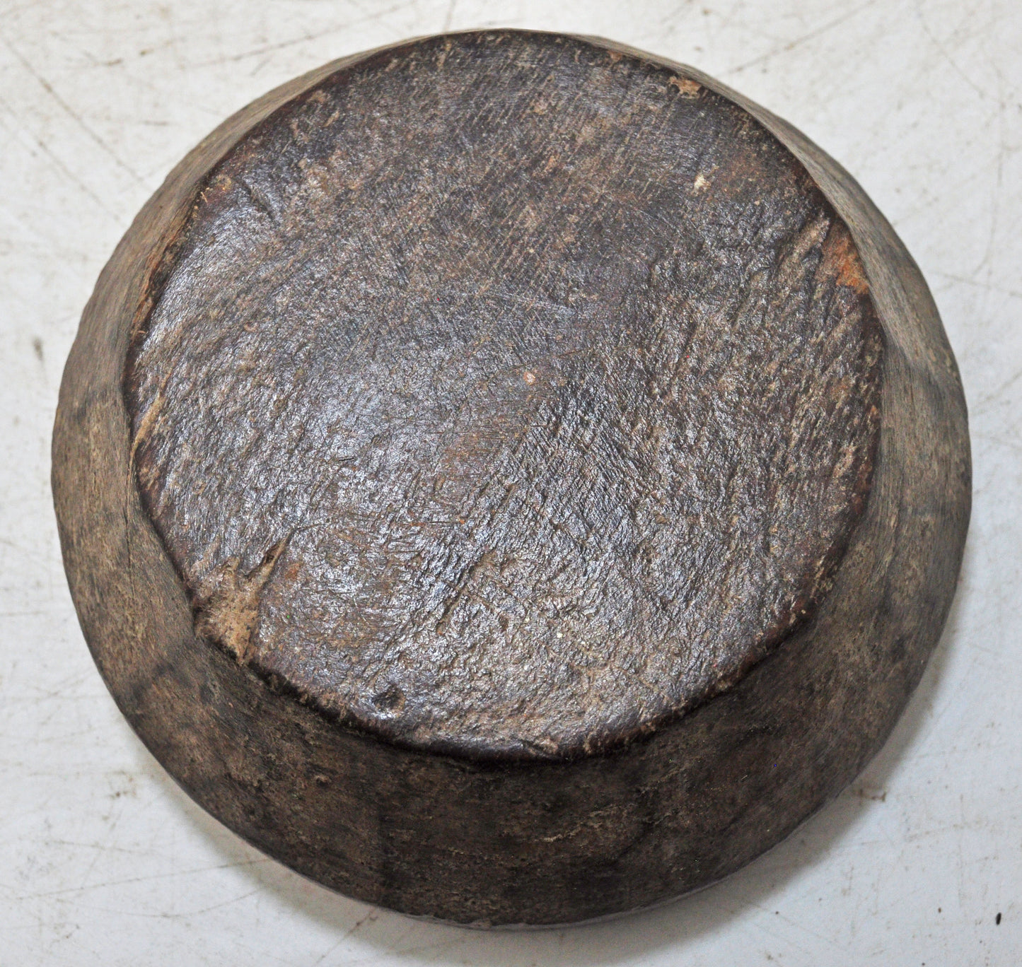 Antique Wooden Small Salt Spice Bowl Original Old Hand Carved