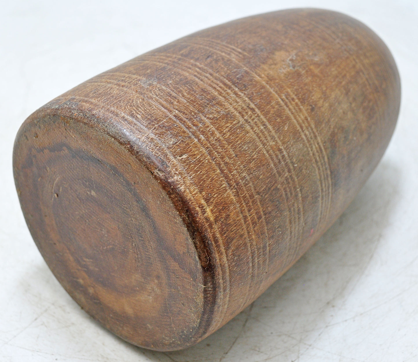 Antique Wooden Grain Measurement Pot Original Old Hand Carved