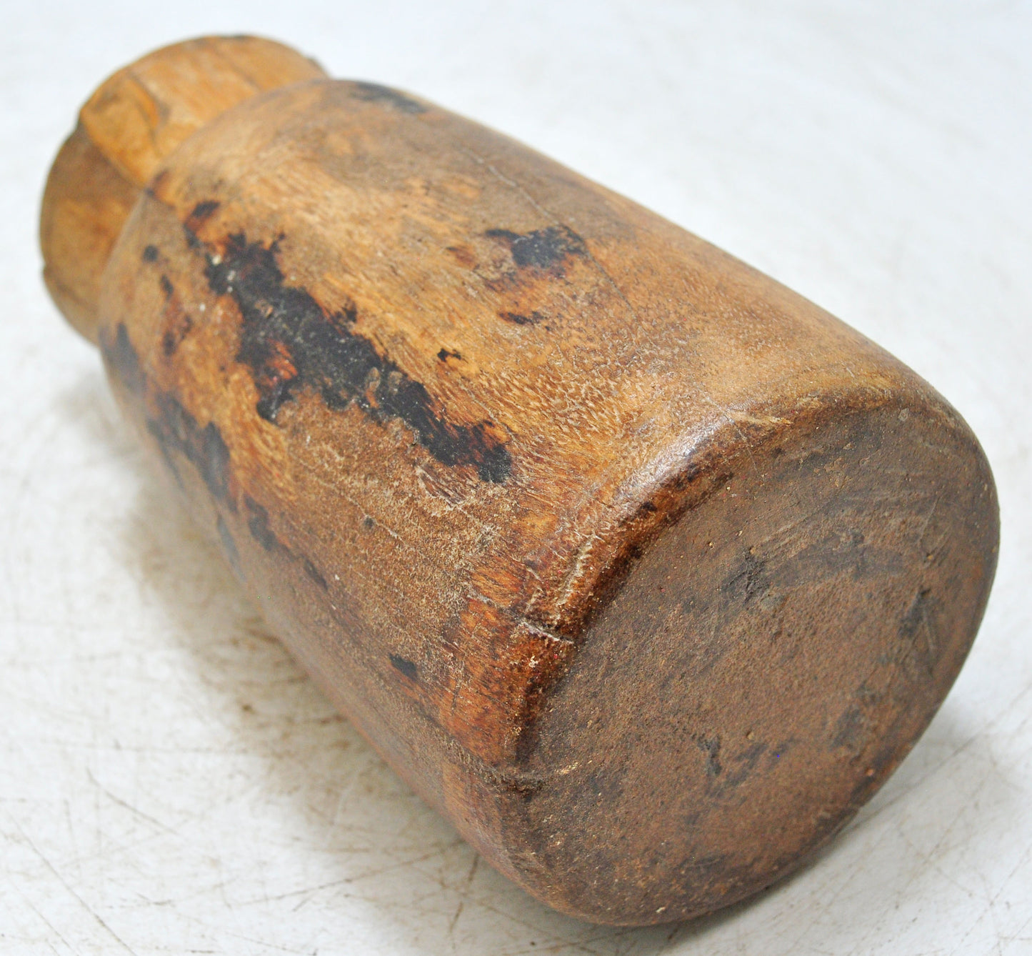 Antique Wooden Grain Measurement Pot Original Old Hand Carved