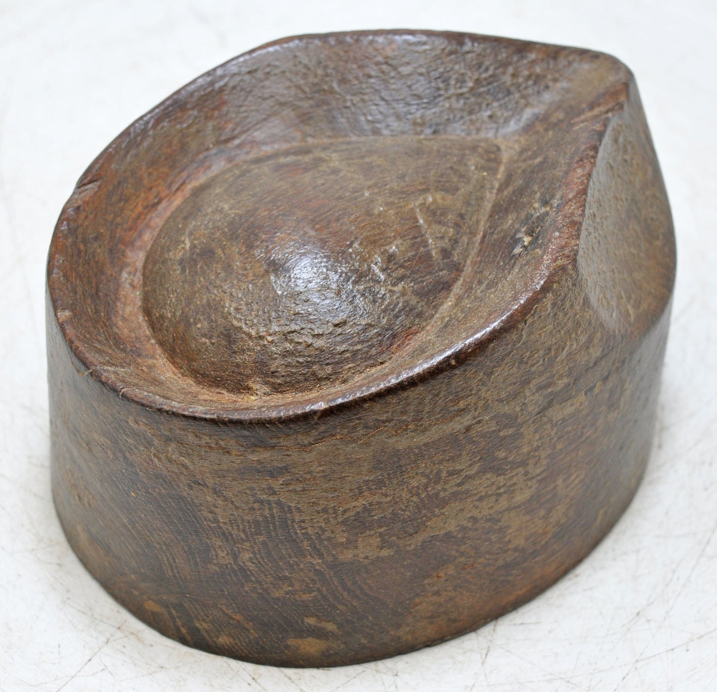 Antique Wooden 'Nehru' Hat Making Dye Tool Original Old Hand Carved