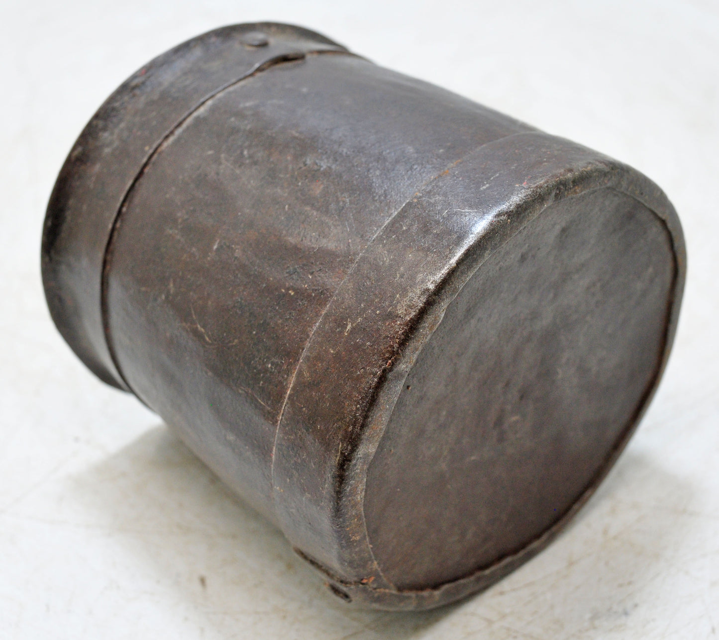 Antique Iron Grain Measurement Paili Pot Original Old Hand Crafted