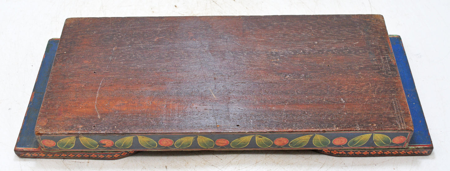 Vintage Wooden Book Stand Original Old Hand Crafted Painted
