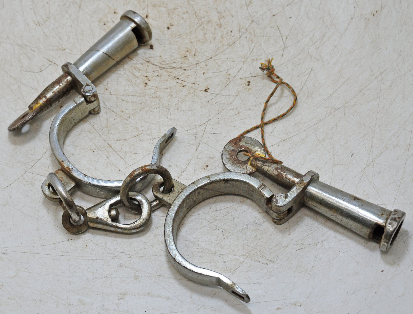 Antique Iron Decorative Handcuffs Lock Original Old Hand Crafted