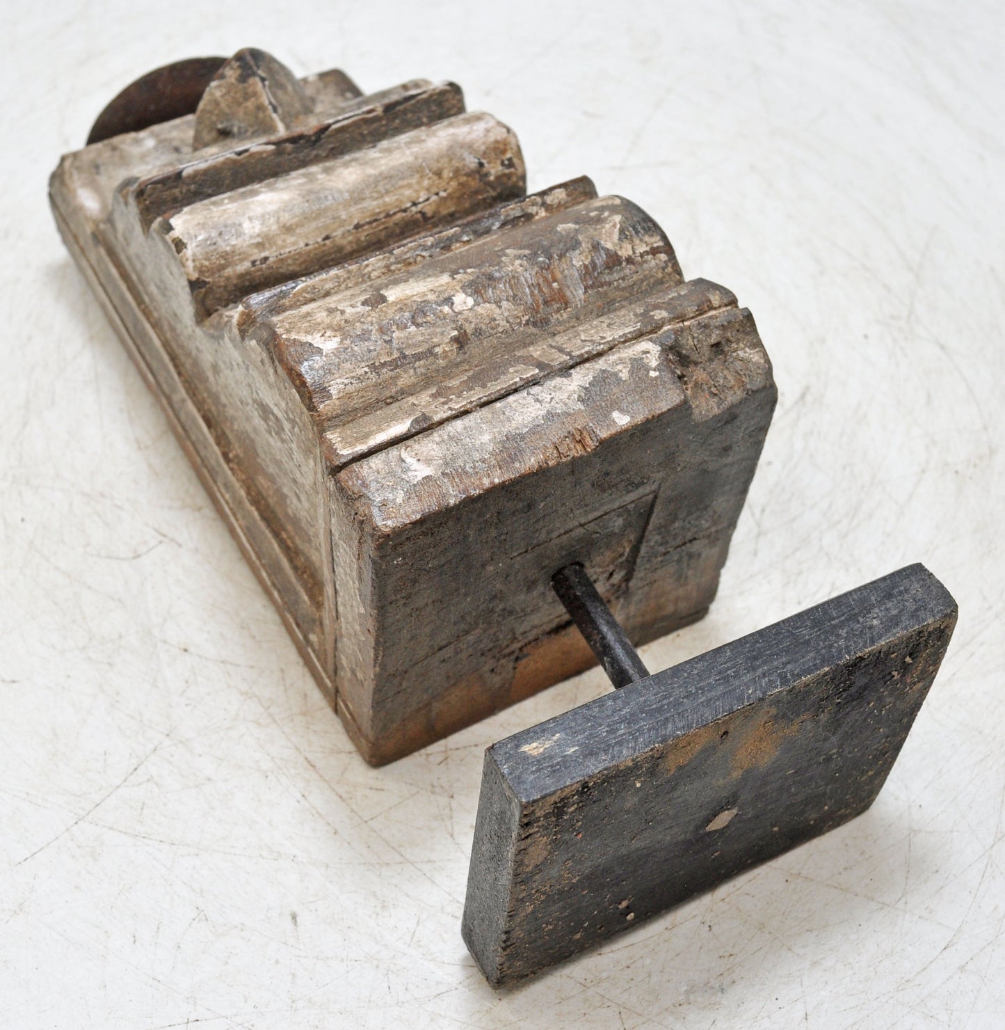 Antique Wooden Bracket Carving Candle Holder Original Old Hand Carved