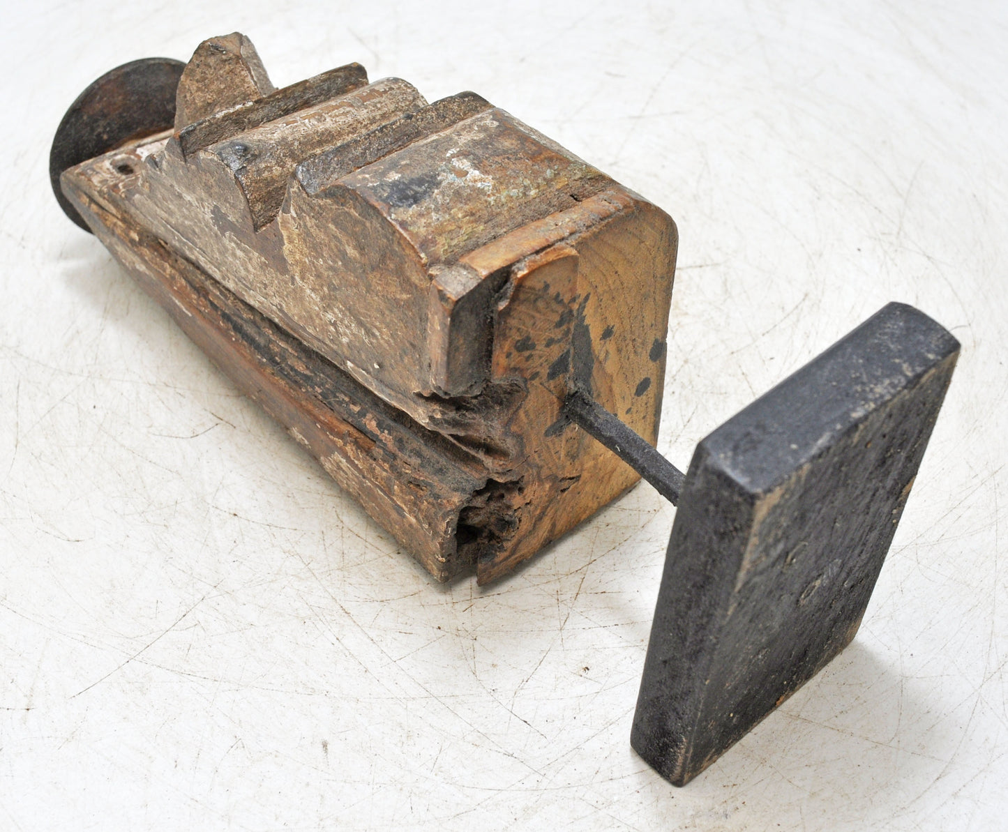 Antique Wooden Bracket Carving Candle Holder Original Old Hand Carved