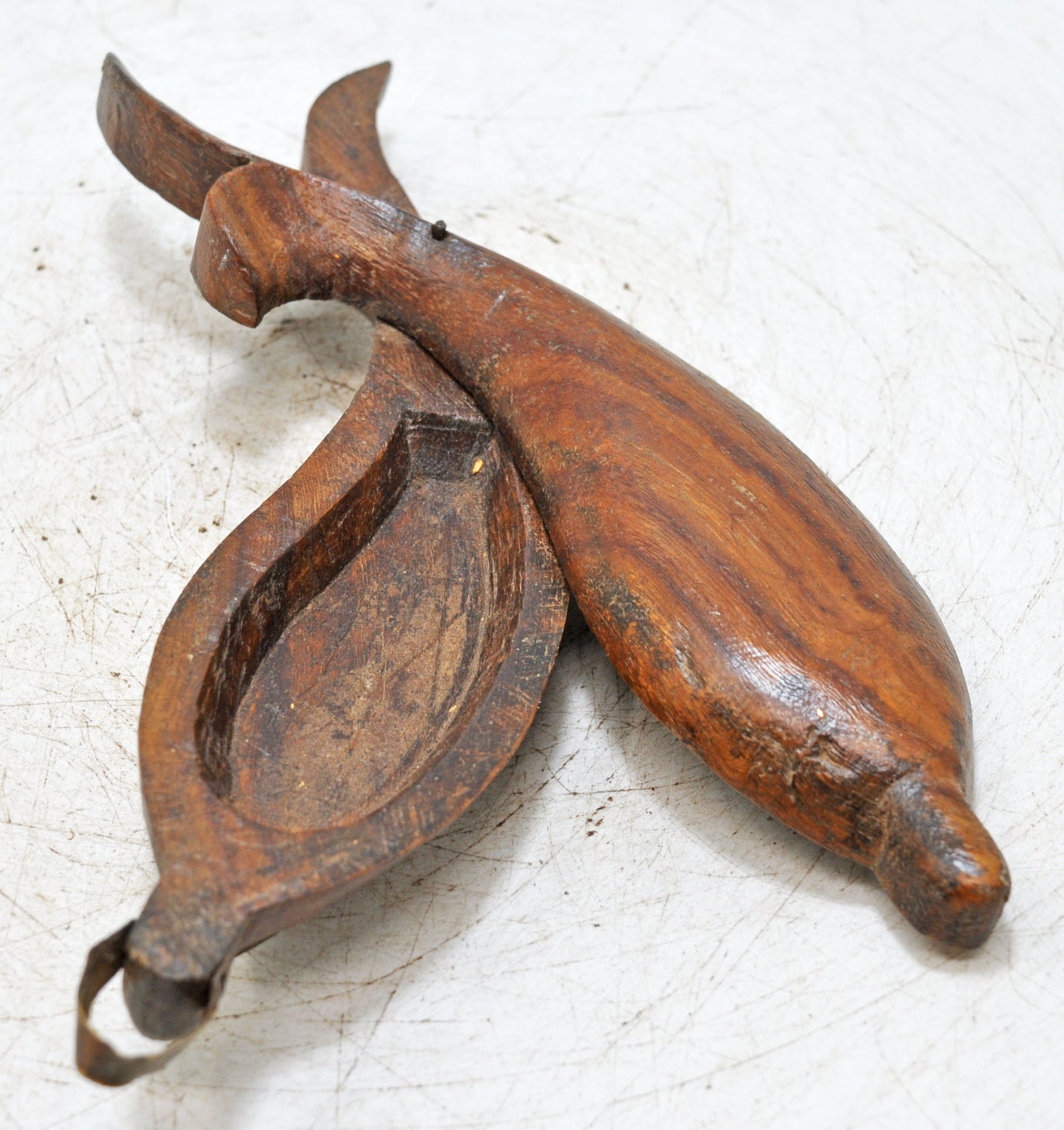 Antique Wooden Kum Kum Powder Tika Box Original Old Hand Carved