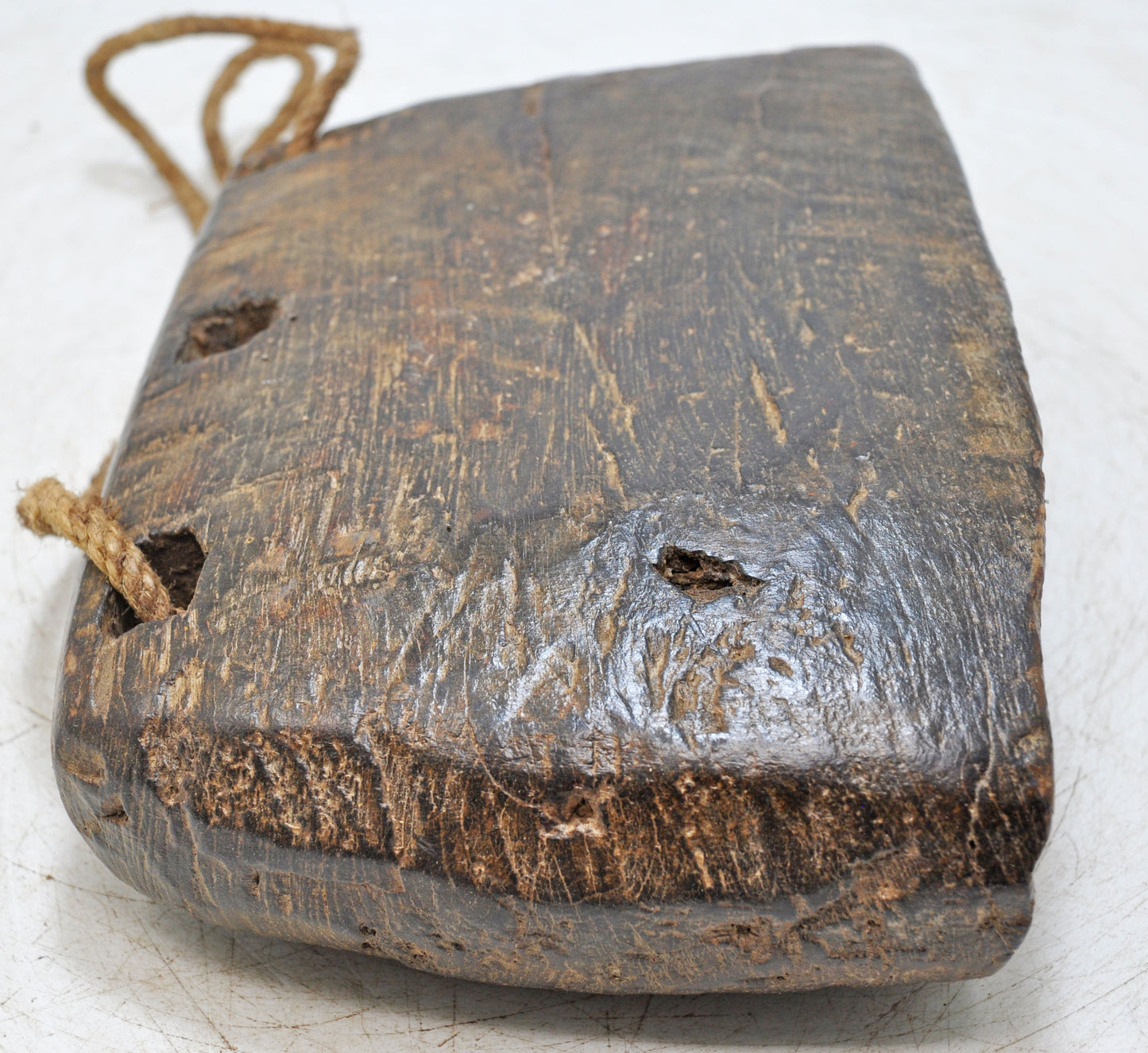 Antique Wooden Animals Cow Bell Original Old Hand Carved