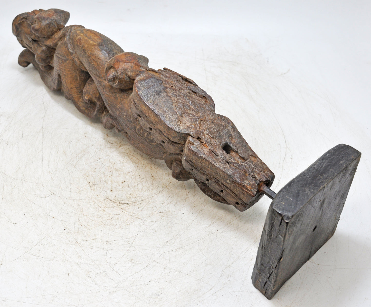 Antique Wooden Architectural Bracket Carving on Stand Original Old Fine Hand Carved