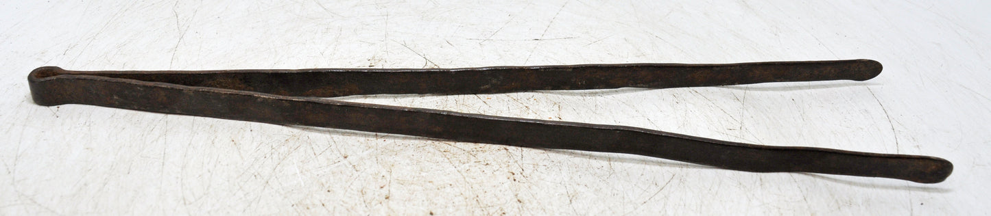Antique Iron Long Kitchenware Tongs Original Old Hand Crafted