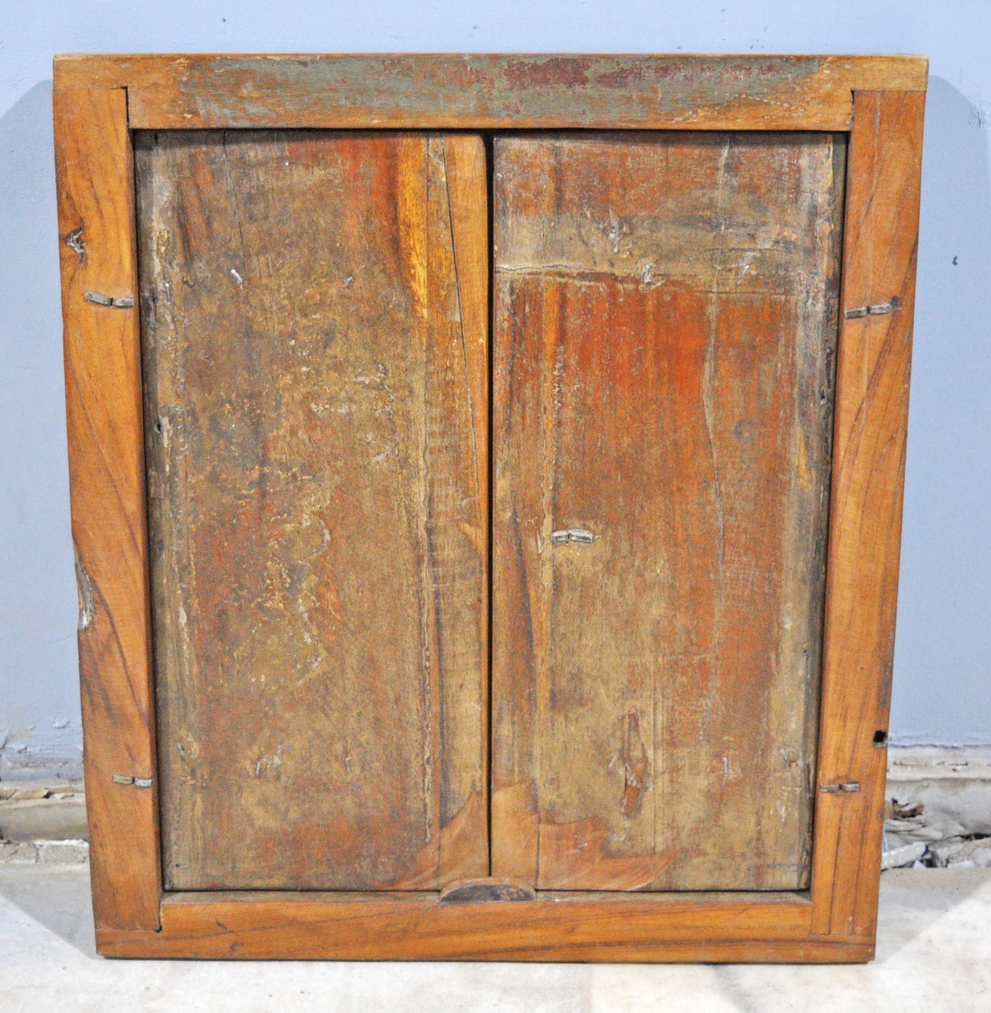 Antique Wooden Wall Décor Window Panel Frame Original Old Hand Crafted