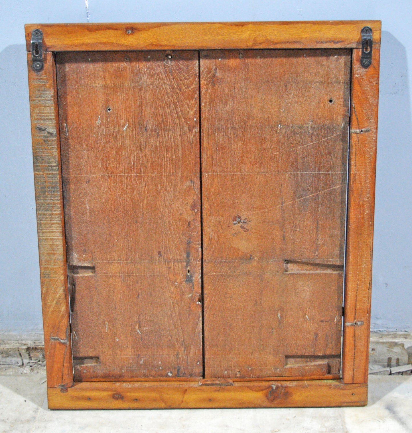 Antique Wooden Wall Decor Window Panel Frame Original Old Hand Crafted