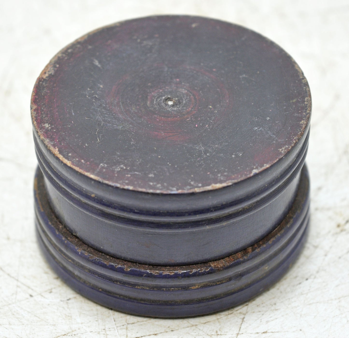 Antique Wooden Lacquer Painted Kum Kum Powder Tika Box Original Old