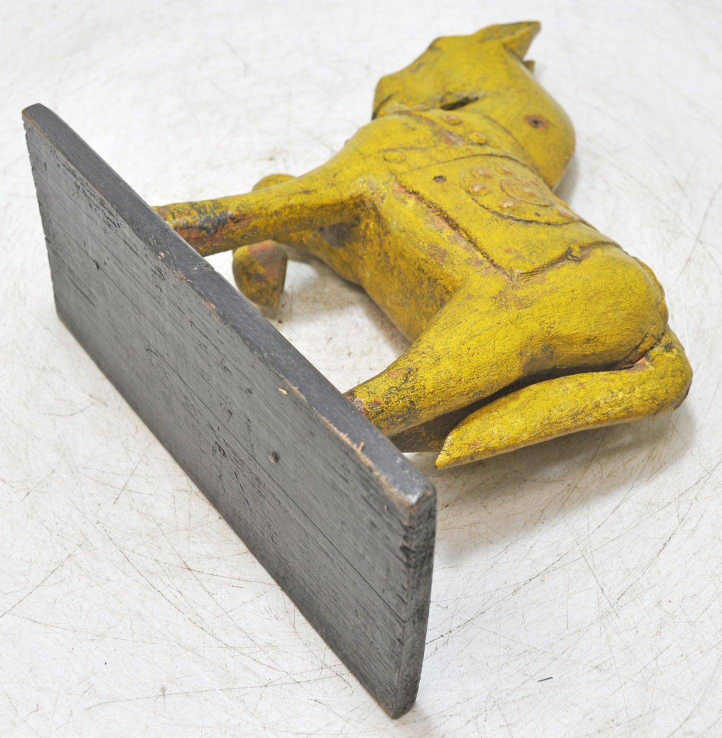 Vintage Wooden Horse Figurine Original Old Hand Carved