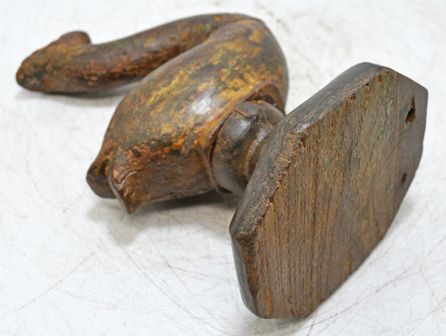 Vintage Wooden Fish Figurine Original Old Hand Carved