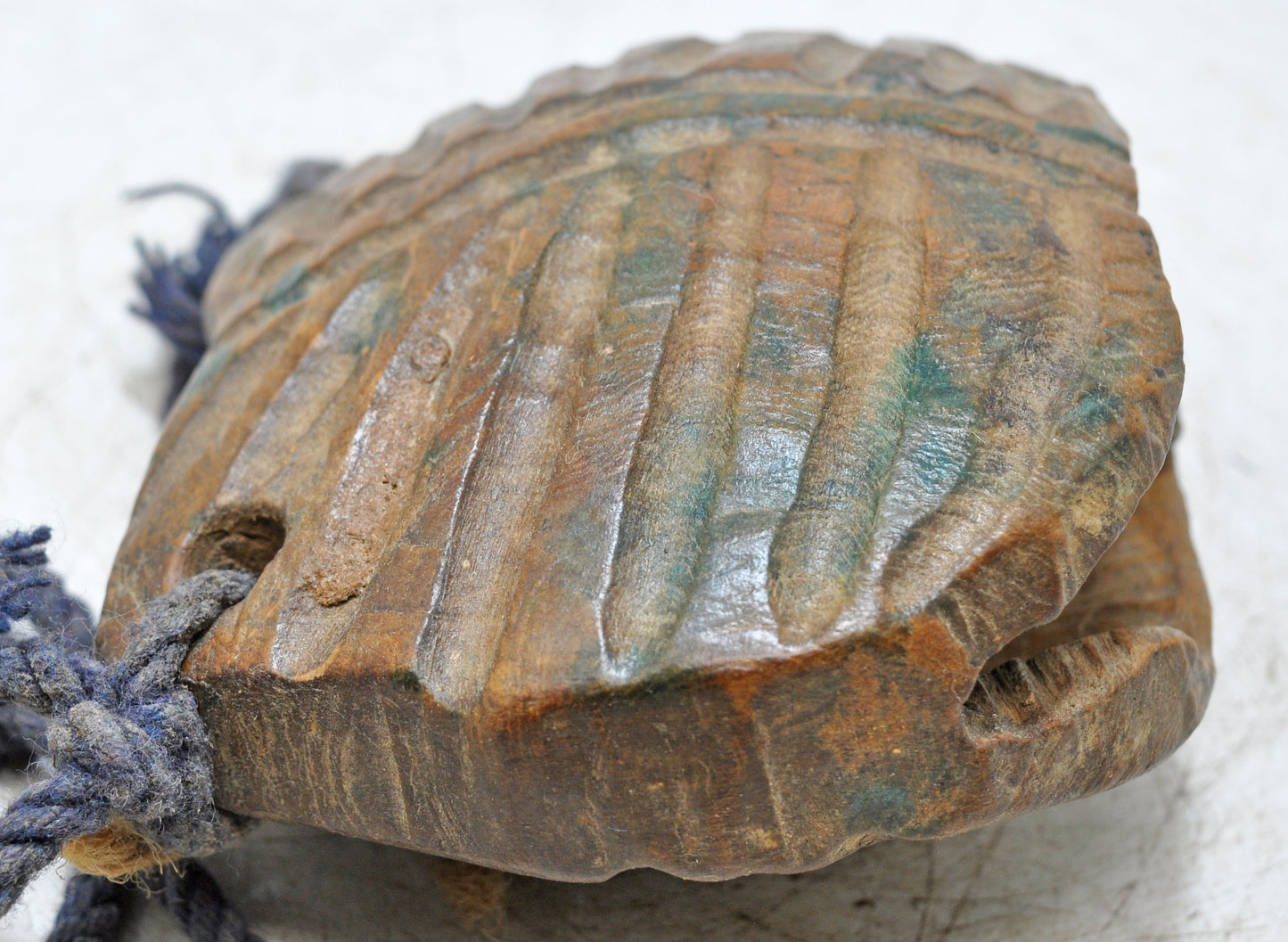 Antique Wooden Animals Cow Bell Original Old Hand Carved