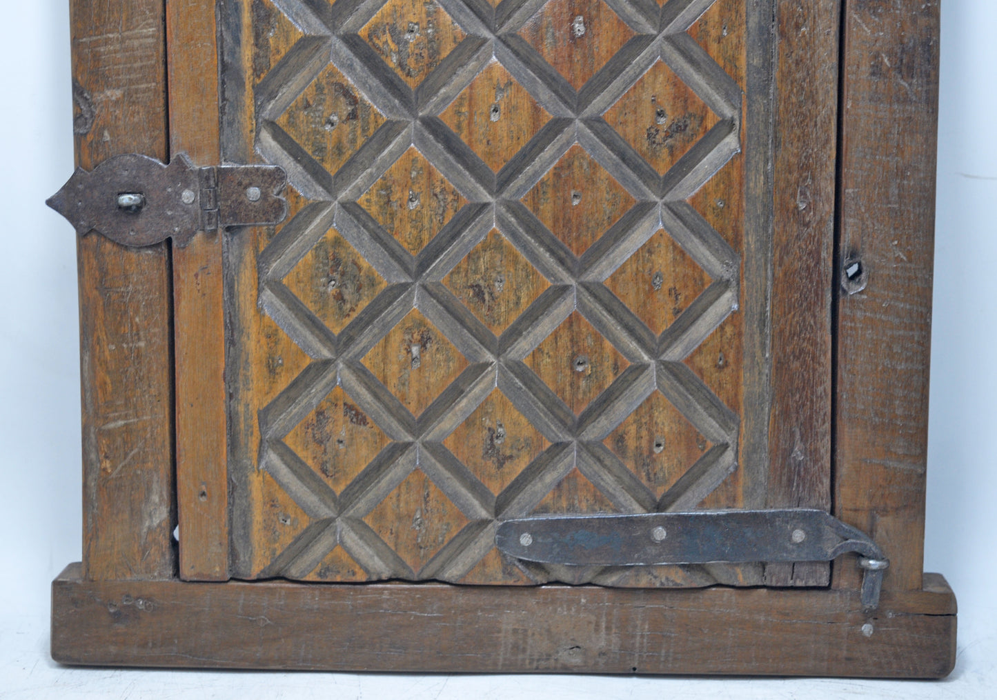 Antique Wooden Wall Décor Window Panel Frame Original Old Hand Crafted