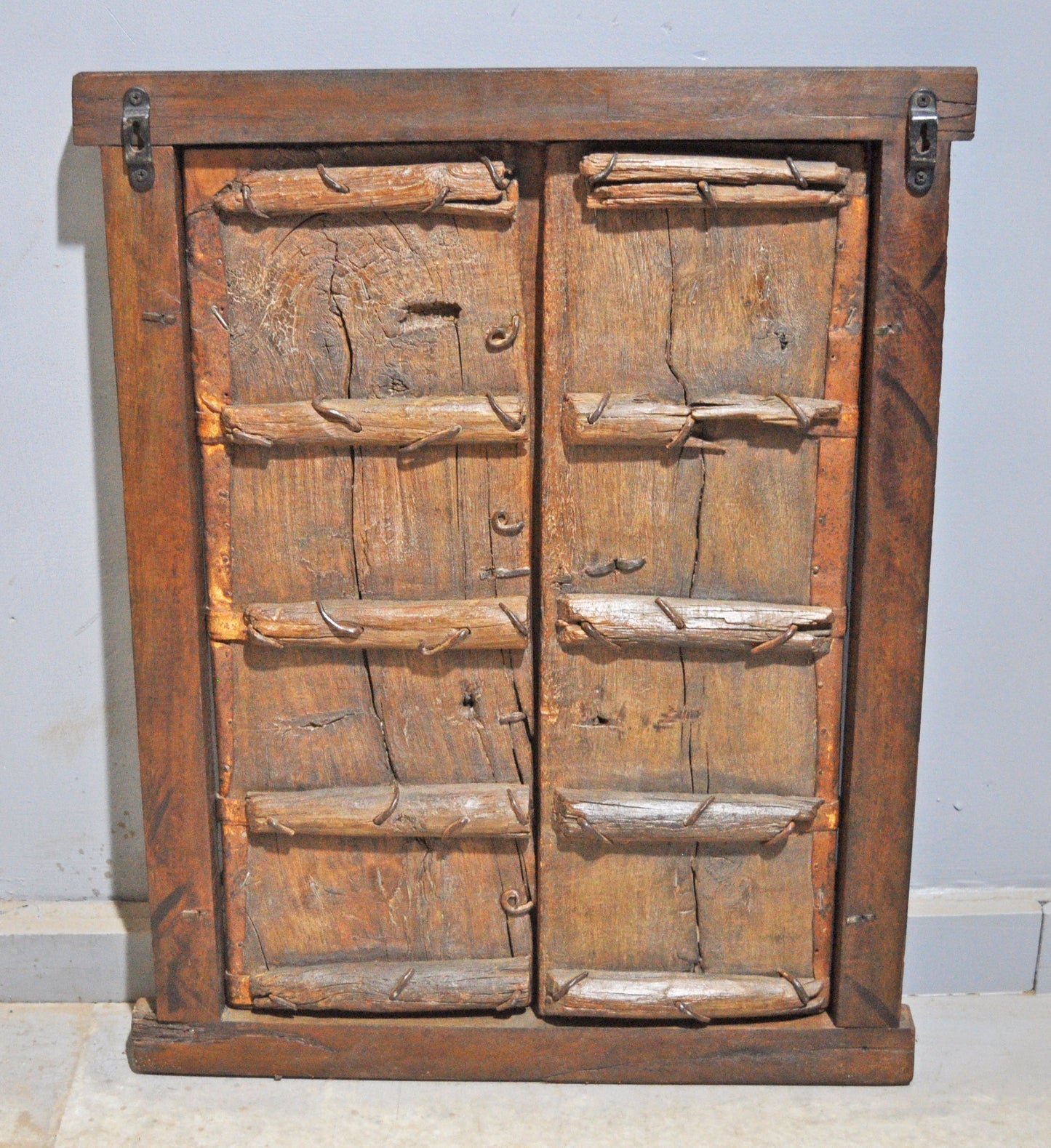 Antique Wooden Wall Décor Window Panel Frame Original Old Hand Crafted Carved