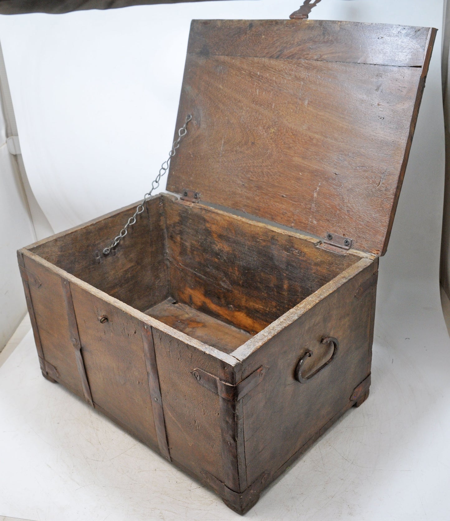 Vintage Wooden Large Storage Chest Box Original Old Hand Crafted
