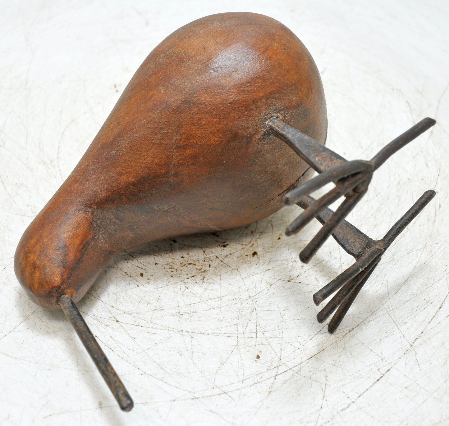 Vintage Wooden Kiwi Bird Figurine Original Old Hand Carved