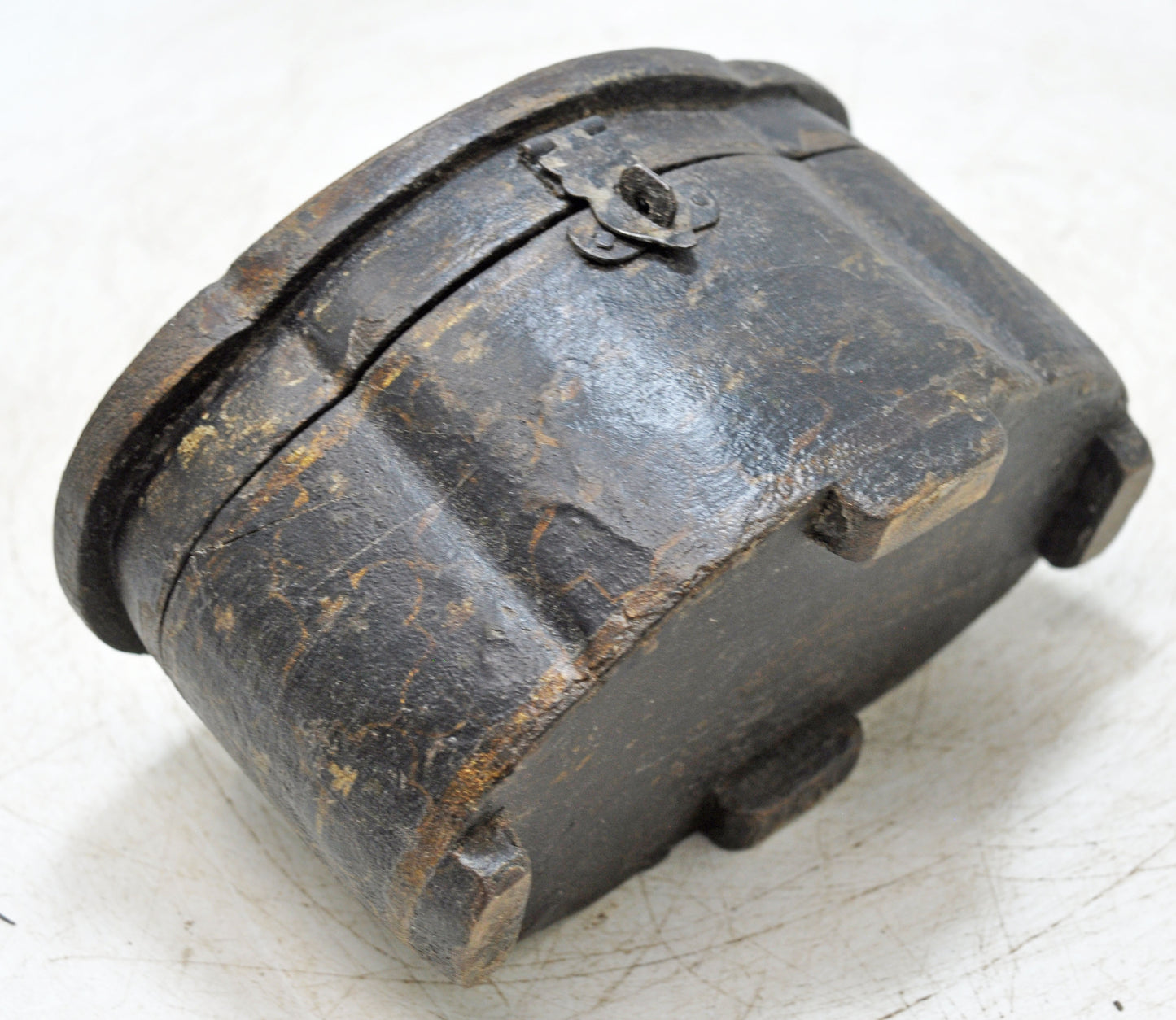 Vintage Wooden Oval Shape Small Storage Box Original Old Hand Crafted