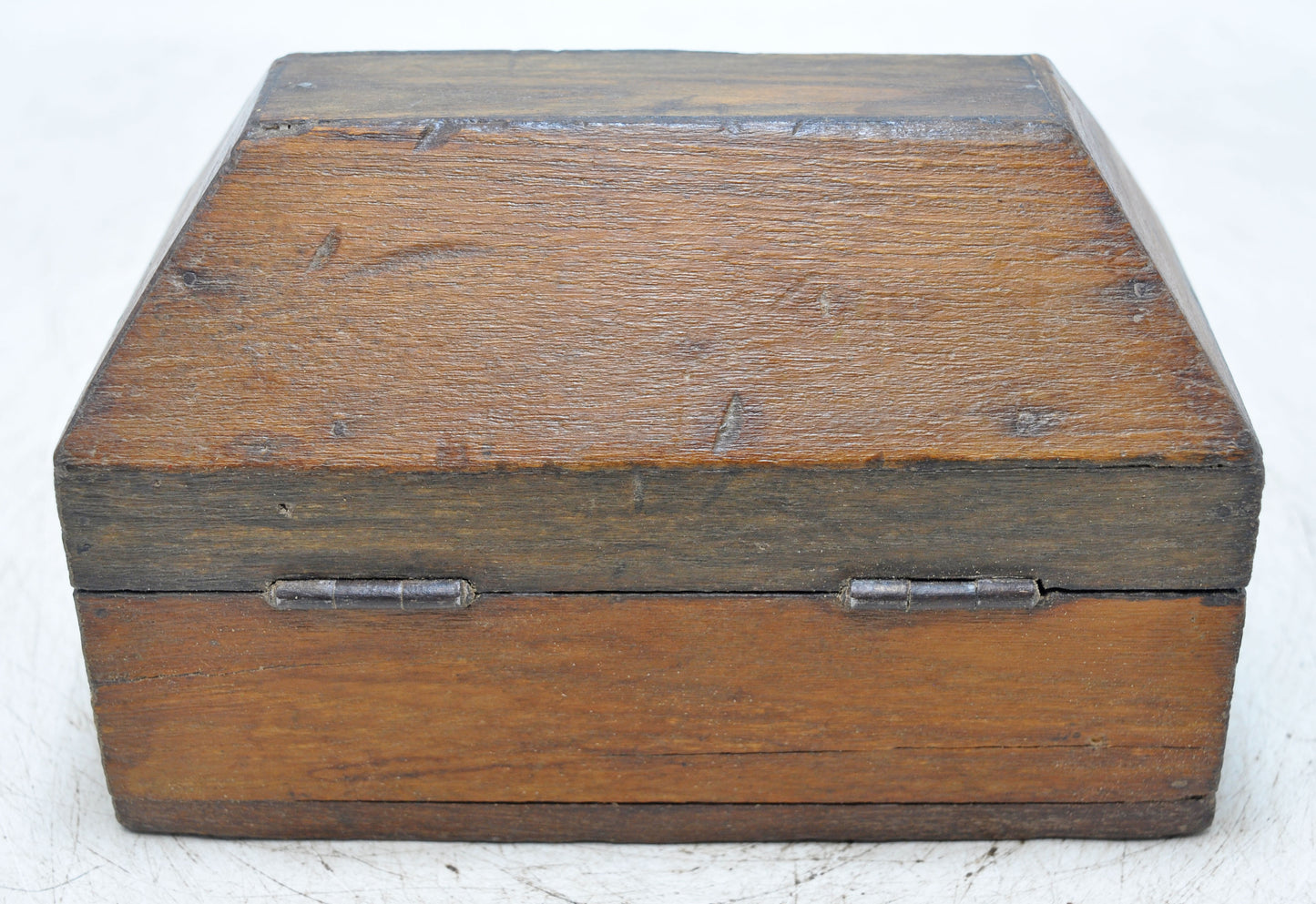 Vintage Wooden Dome Shaped Storage Box Original Old Hand Crafted