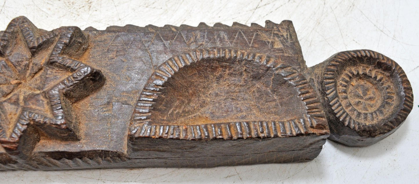Antique Wooden Tribal Spice Bowl Tray Original Old Fine Hand Carved