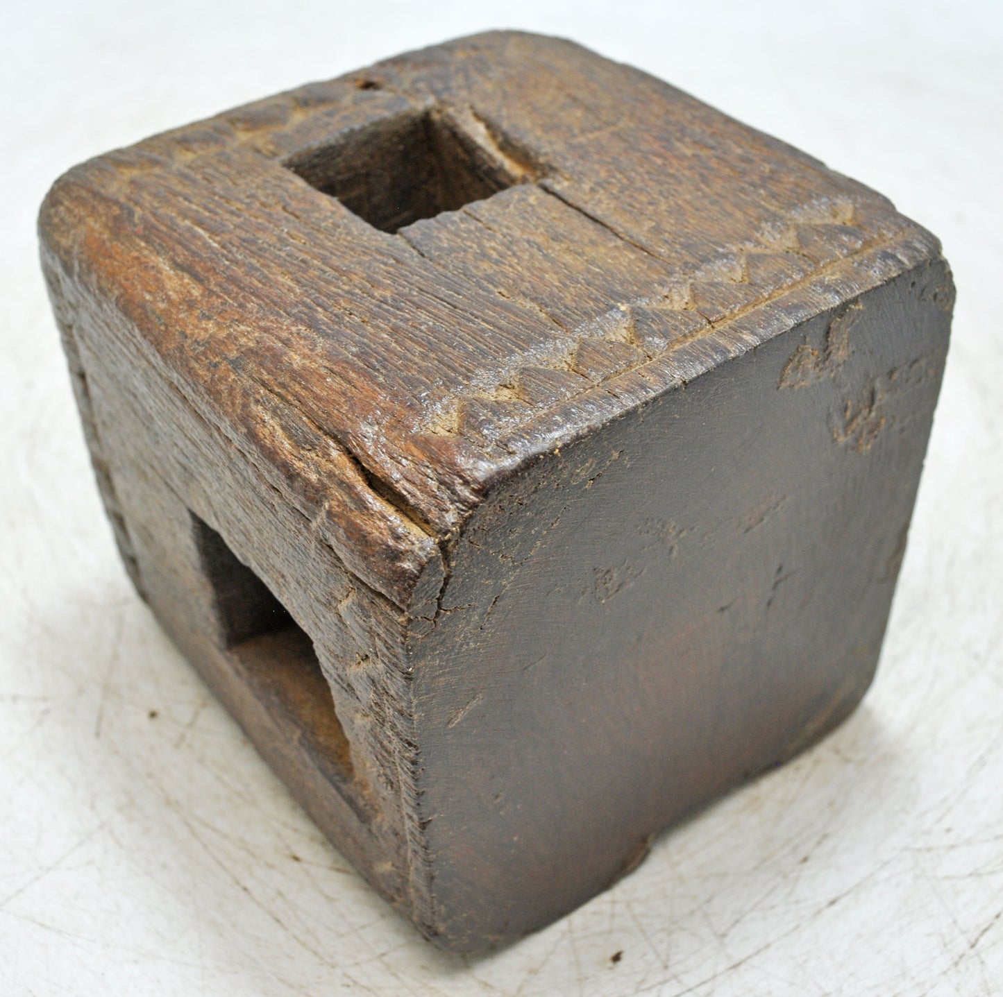 Antique Wooden Paga Candle Holder Stand Original Old Hand Carved